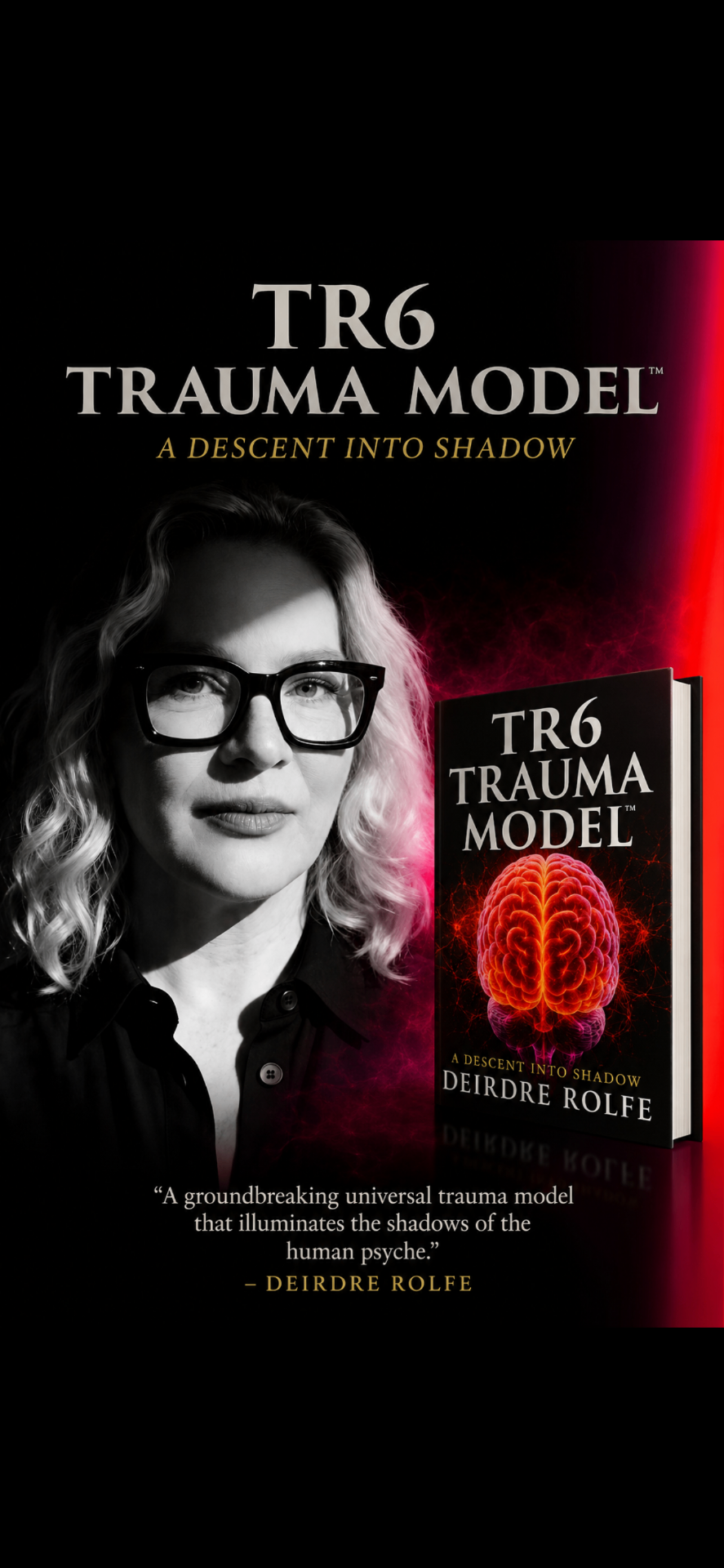 Deirdre Rolfe holding TR6 Trauma Model book